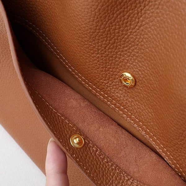 Denise™ - Schlichte Leder-Schultertasche in uni Farbe