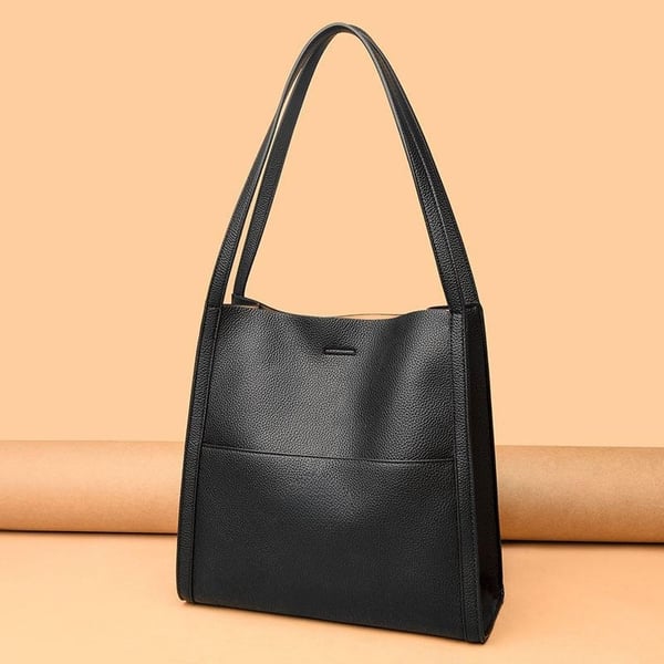 Denise™ - Schlichte Leder-Schultertasche in uni Farbe