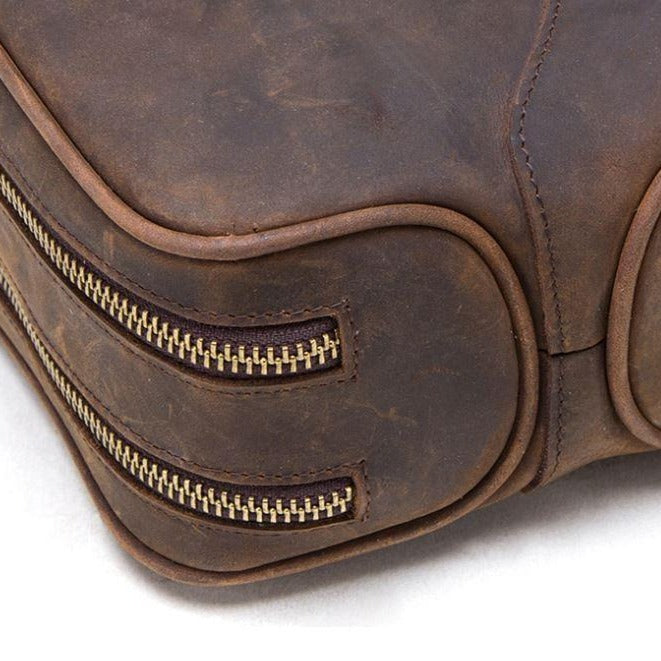 Jay™ - Crazy Horse Leder Kulturbeutel
