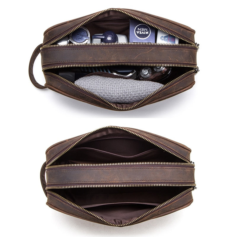 Jay™ - Crazy Horse Leder Kulturbeutel