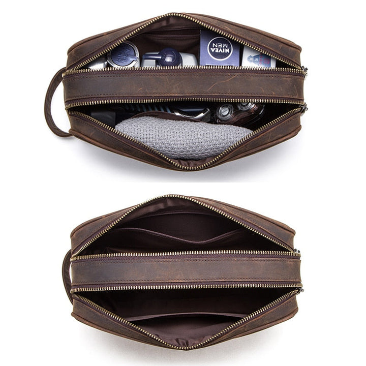 Jay™ - Crazy Horse Leder Kulturbeutel