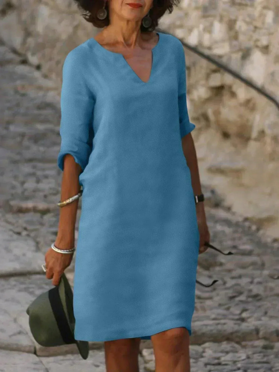 Beatrice™ - Kleid mit eleganten V-Ausschnitt-Details