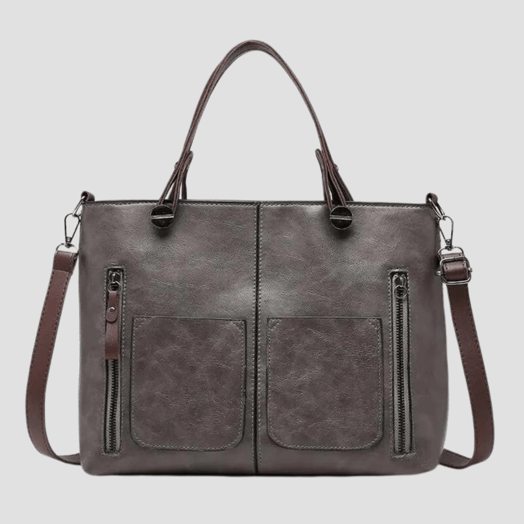 Jennifer™ - Elegante Vintage-Ledertasche für die Schulter
