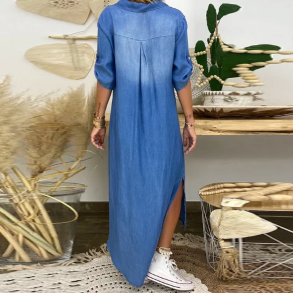 Lea™ – Langkleid im Jeans-Look