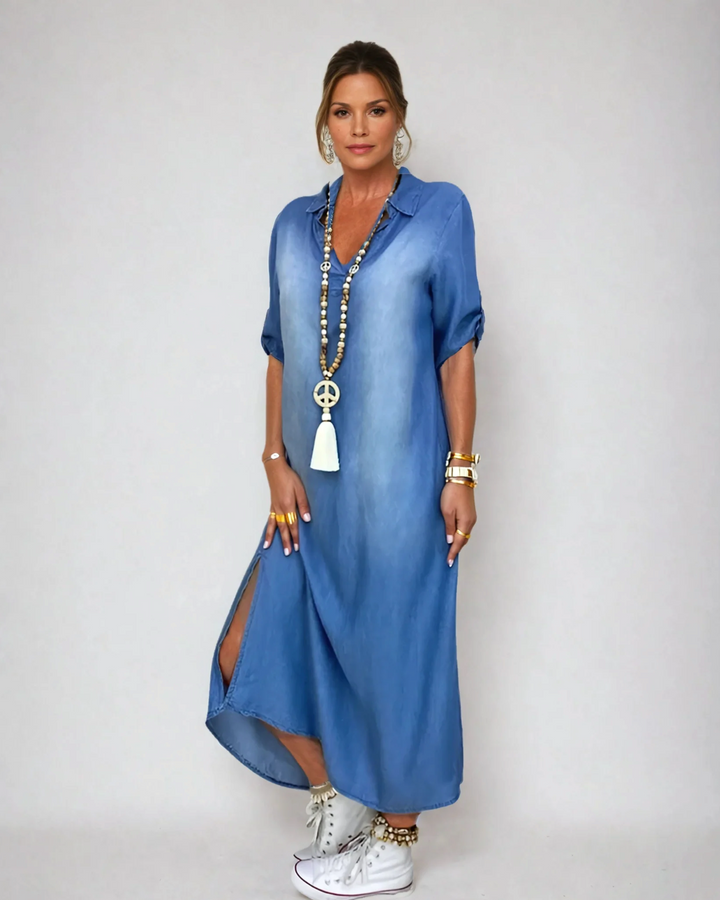Lea™ – Langkleid im Jeans-Look