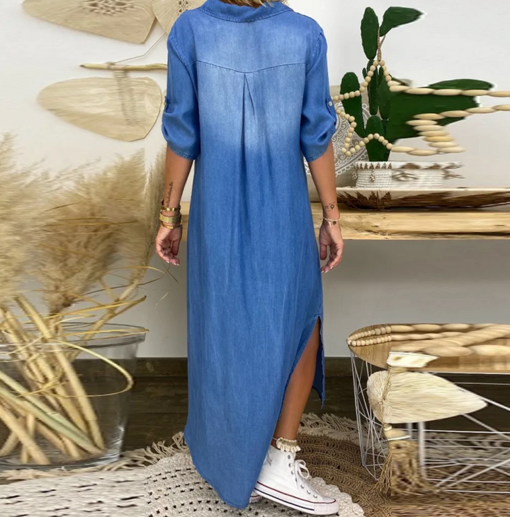 Lea™ – Langkleid im Jeans-Look