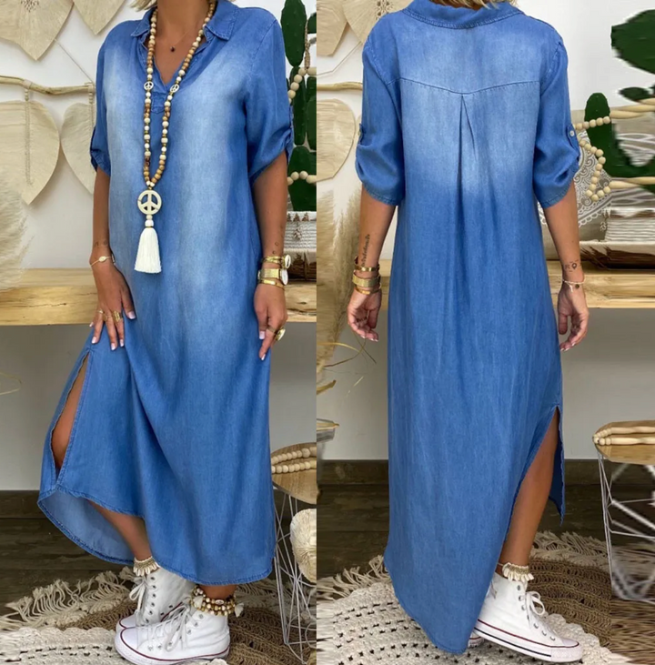 Lea™ – Langkleid im Jeans-Look