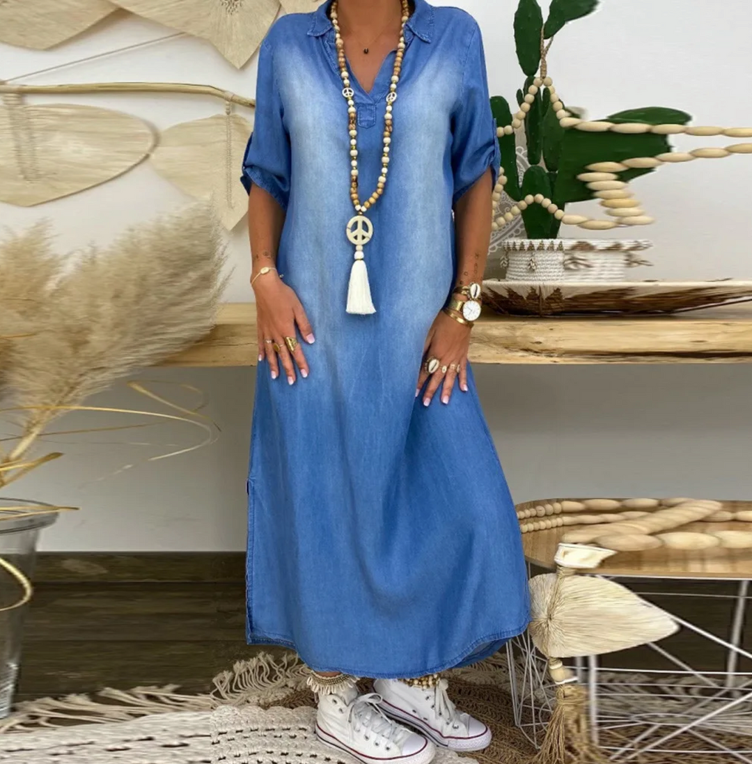 Lea™ – Langkleid im Jeans-Look