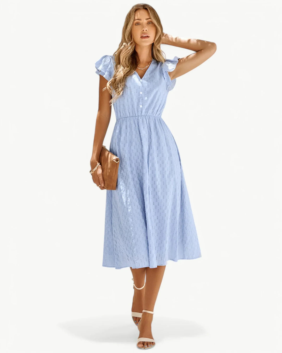 Caitlin™ – Elegantes V-Ausschnitt Kleid