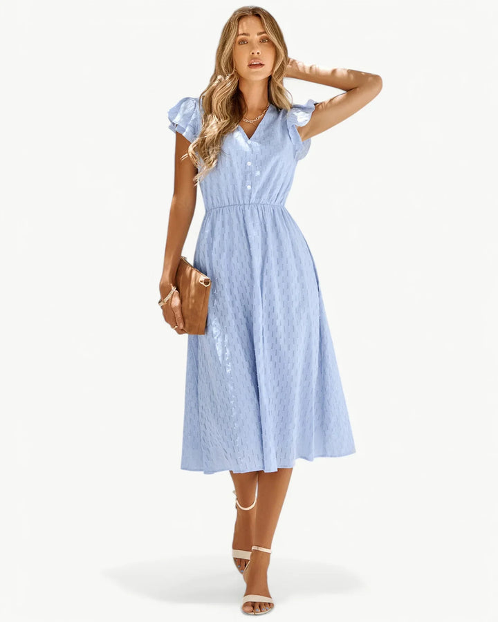 Caitlin™ – Elegantes V-Ausschnitt Kleid