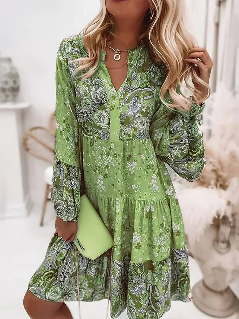 Ashley™ – Stylisches Boho-Kleid mit trendigem Druck für einen einzigartigen Look