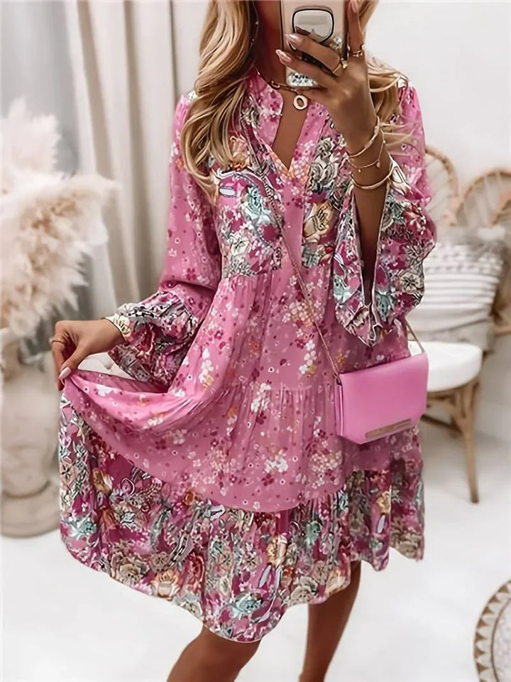 Ashley™ – Stylisches Boho-Kleid mit trendigem Druck für einen einzigartigen Look