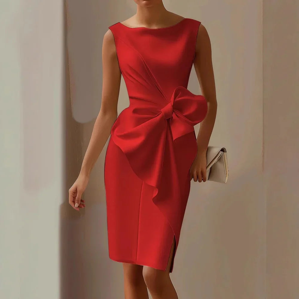 Athena™ – Stilvolles elegantes Kleid mit bezauberndem Schleifenband