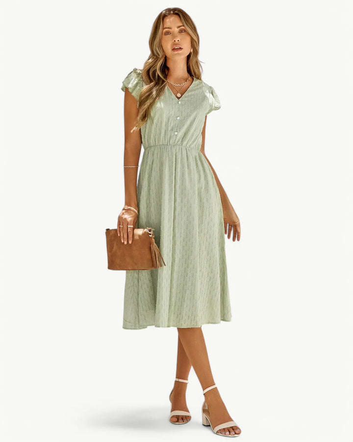 Caitlin™ – Elegantes V-Ausschnitt Kleid