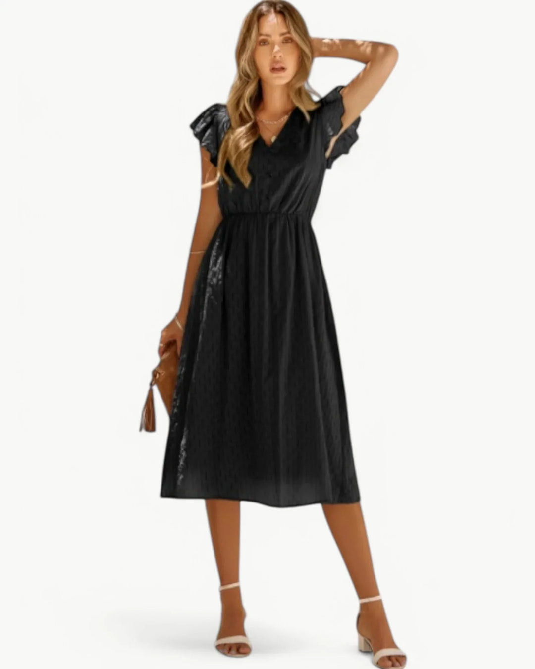 Caitlin™ – Elegantes V-Ausschnitt Kleid