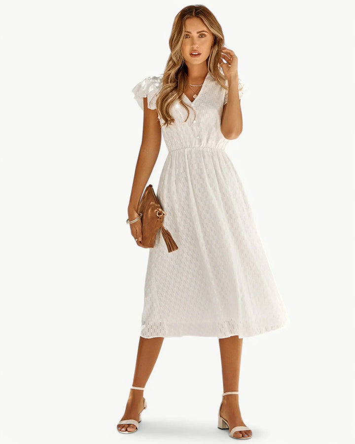 Caitlin™ – Elegantes V-Ausschnitt Kleid