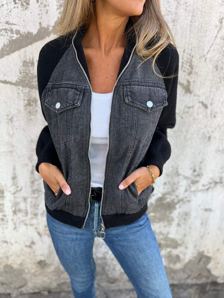 Caiya™ - Stilvolle Jacke mit Reißverschluss und V-Ausschnitt