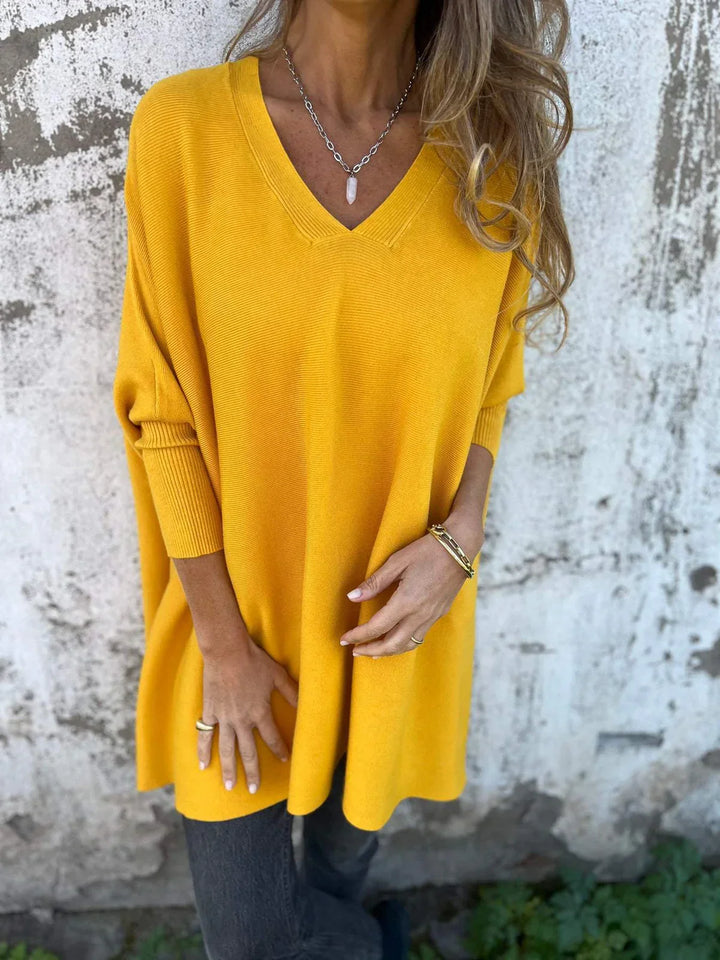 Carmen™ - Luxuriöser oversized V-Ausschnitt Pullover