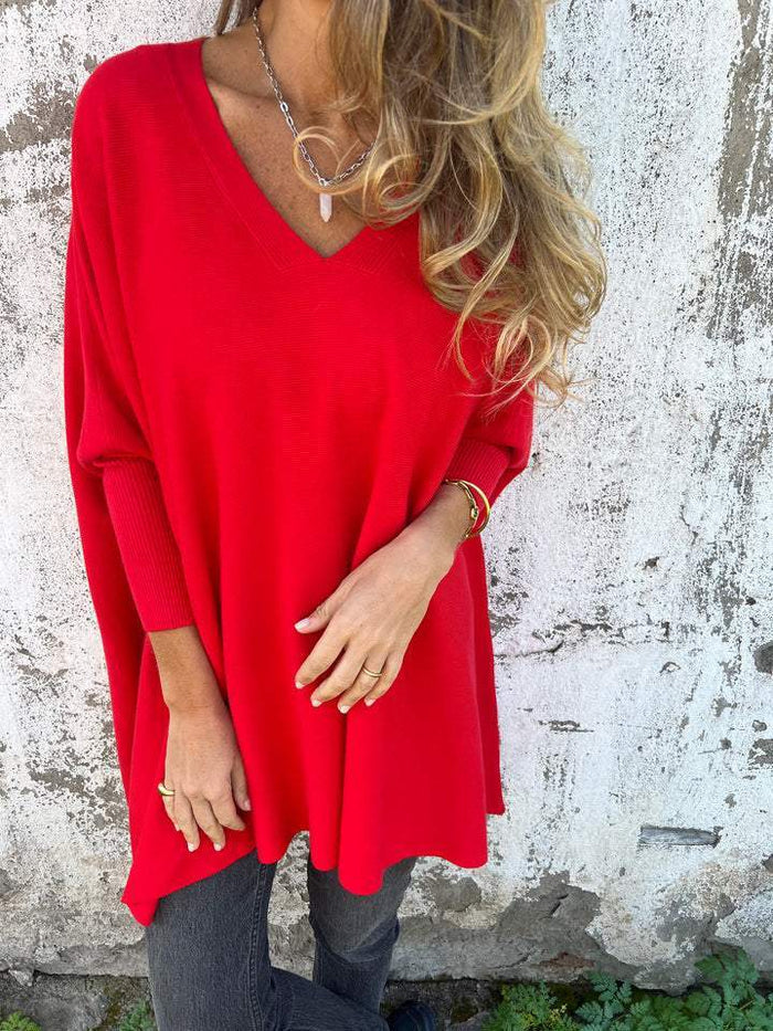 Carmen™ - Luxuriöser oversized V-Ausschnitt Pullover