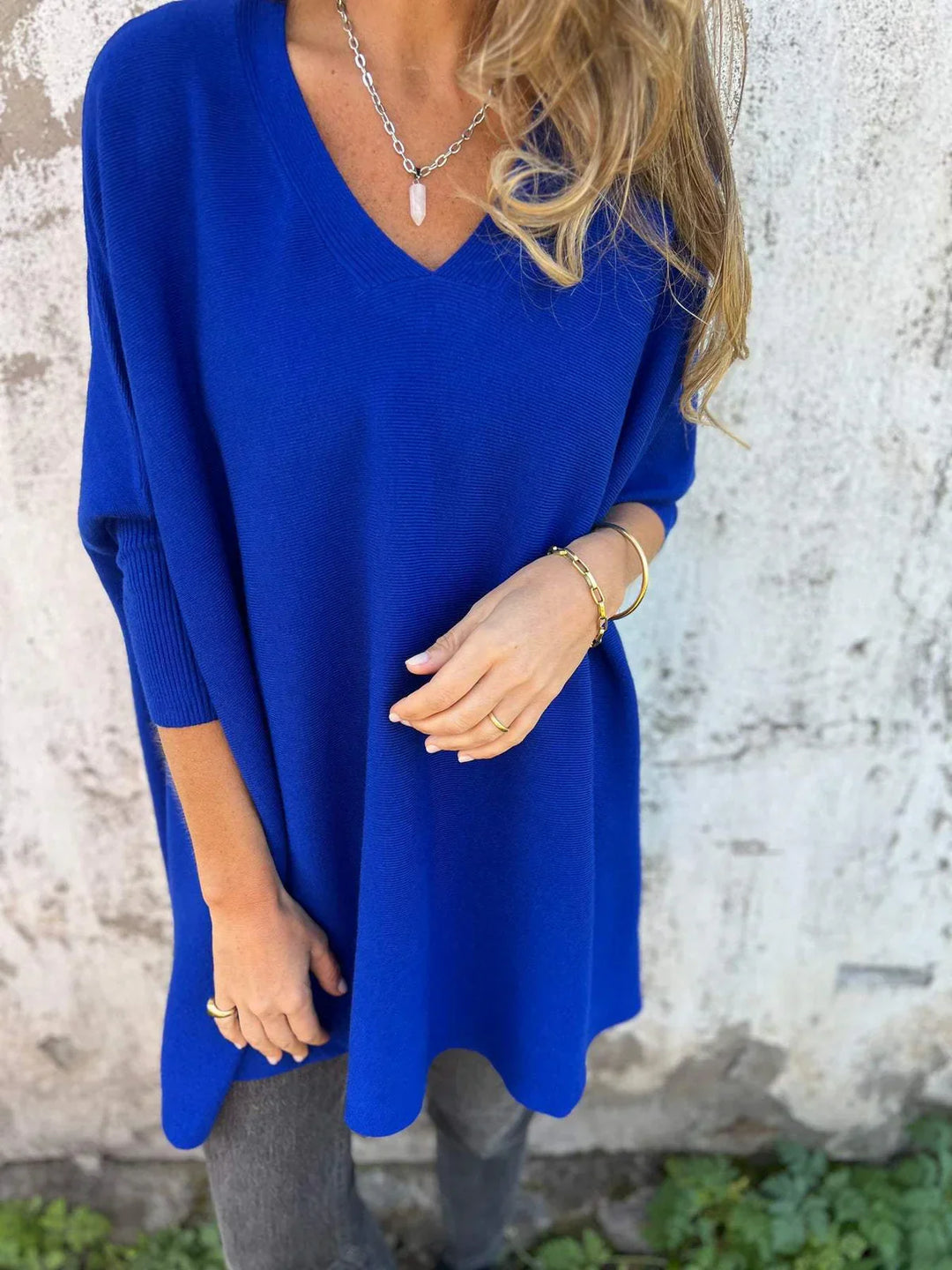 Carmen™ - Luxuriöser oversized V-Ausschnitt Pullover