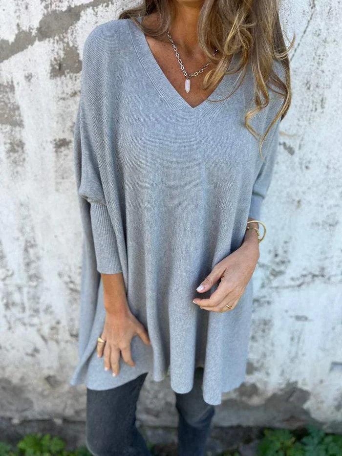 Carmen™ - Luxuriöser oversized V-Ausschnitt Pullover
