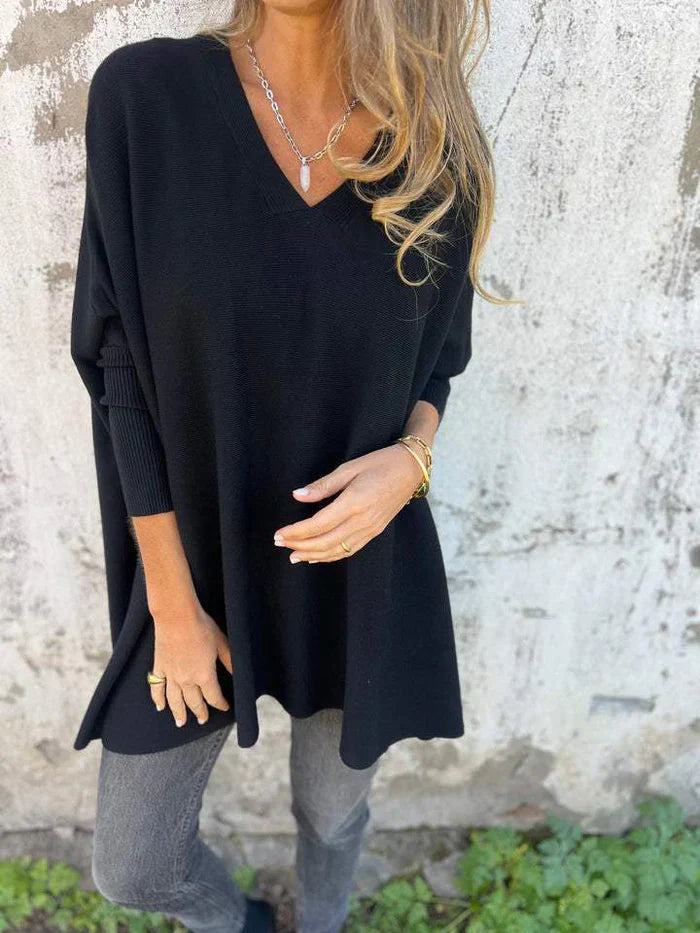Carmen™ - Luxuriöser oversized V-Ausschnitt Pullover