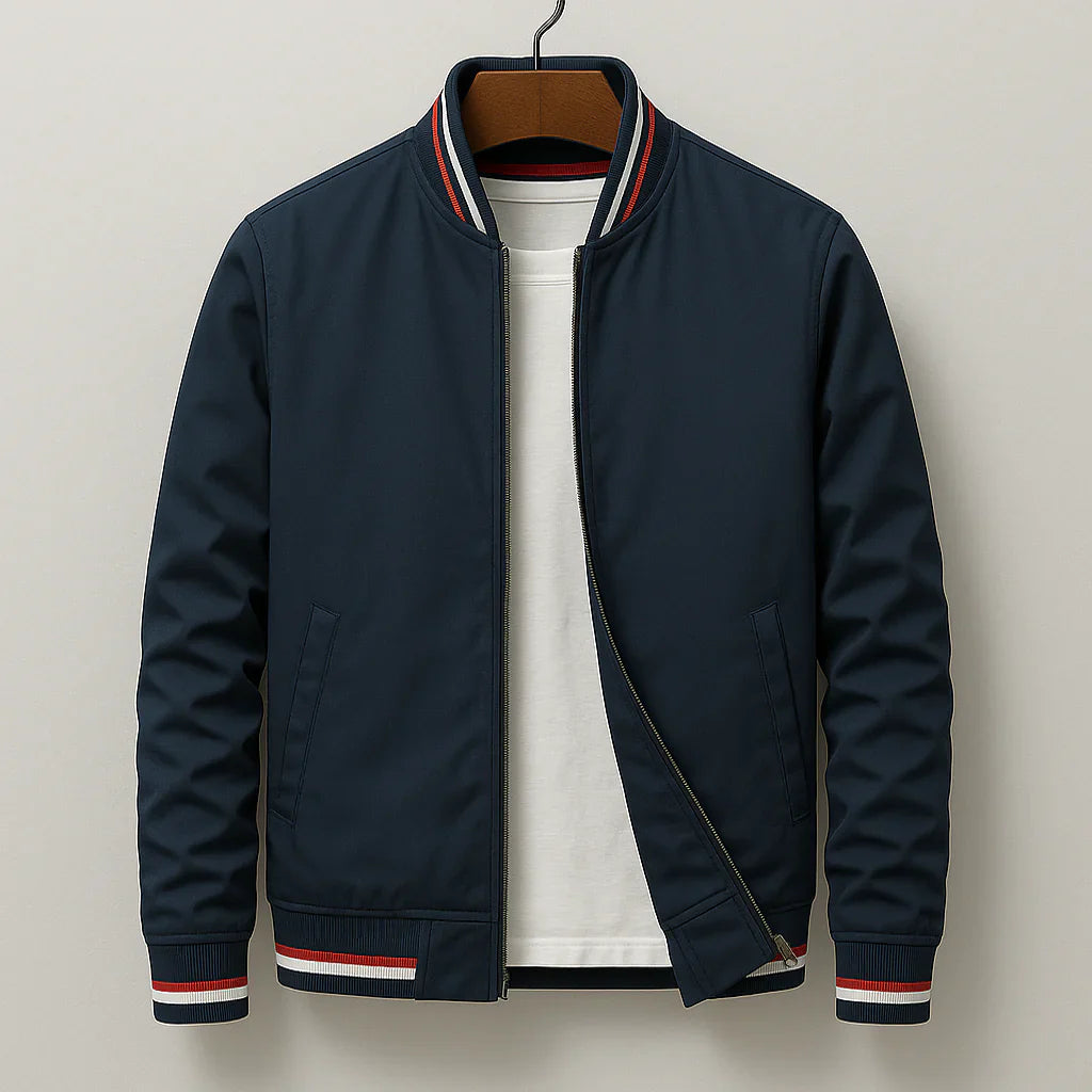Chad™ - Stilvolle gestreifte Bomberjacke