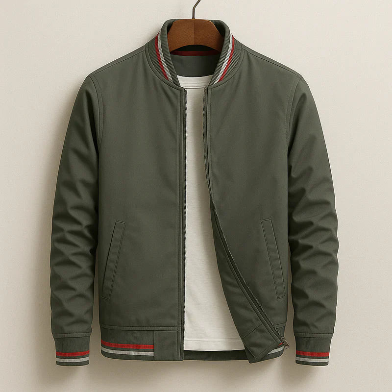 Chad™ - Stilvolle gestreifte Bomberjacke
