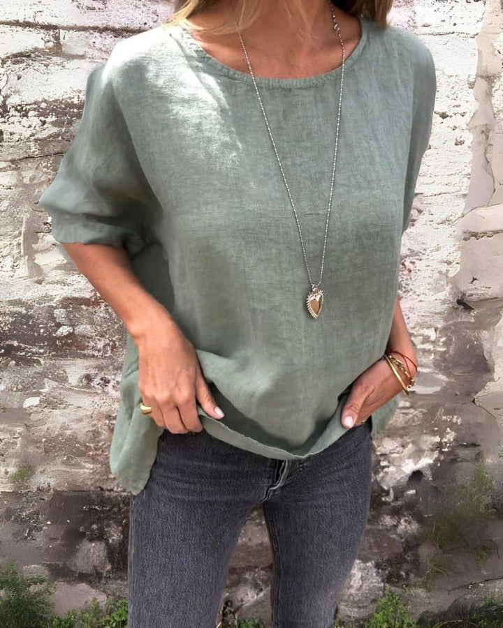 Giada™ – Elegantes Baumwoll-Leinen-T-Shirt