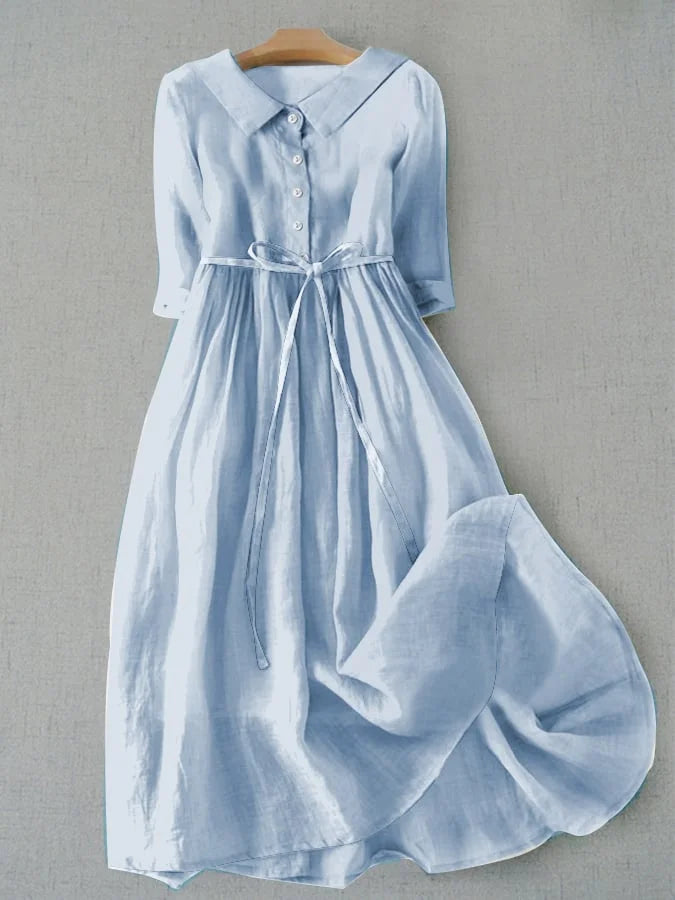 Lux™ - Elegantes Kurzarmkleid mit Schnürung an der Taille