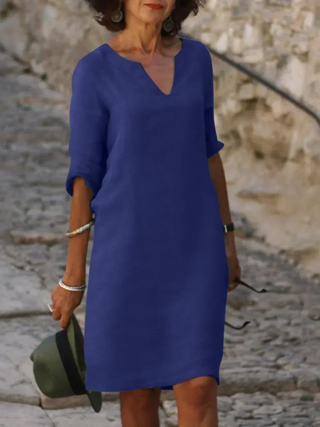 Beatrice™ - Kleid mit eleganten V-Ausschnitt-Details