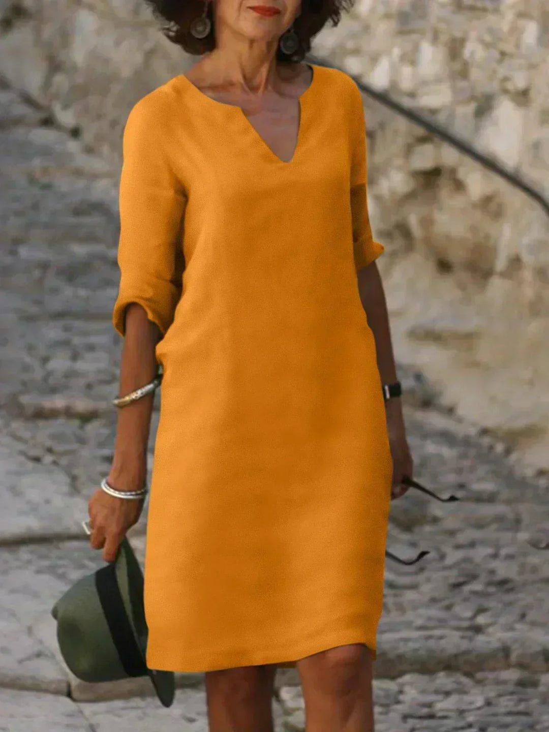 Beatrice™ - Kleid mit eleganten V-Ausschnitt-Details