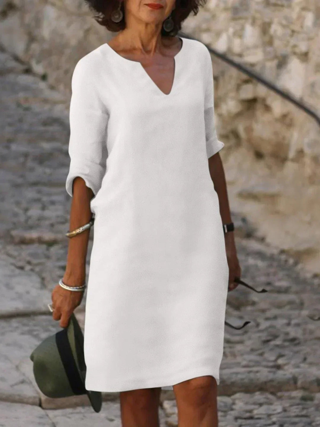 Beatrice™ - Kleid mit eleganten V-Ausschnitt-Details