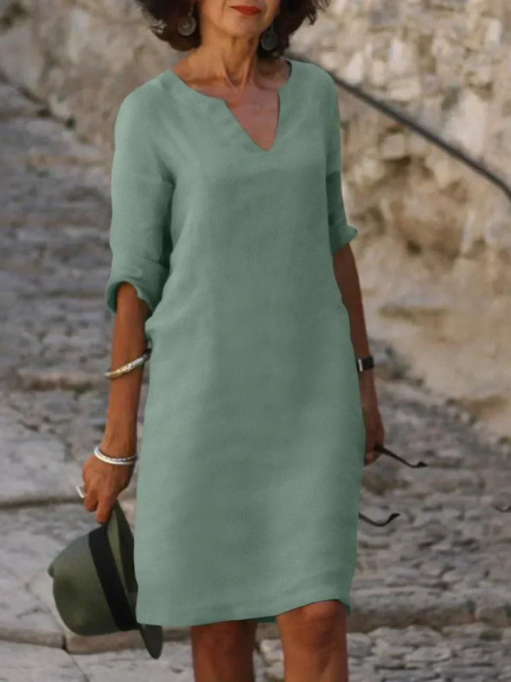 Beatrice™ - Kleid mit eleganten V-Ausschnitt-Details