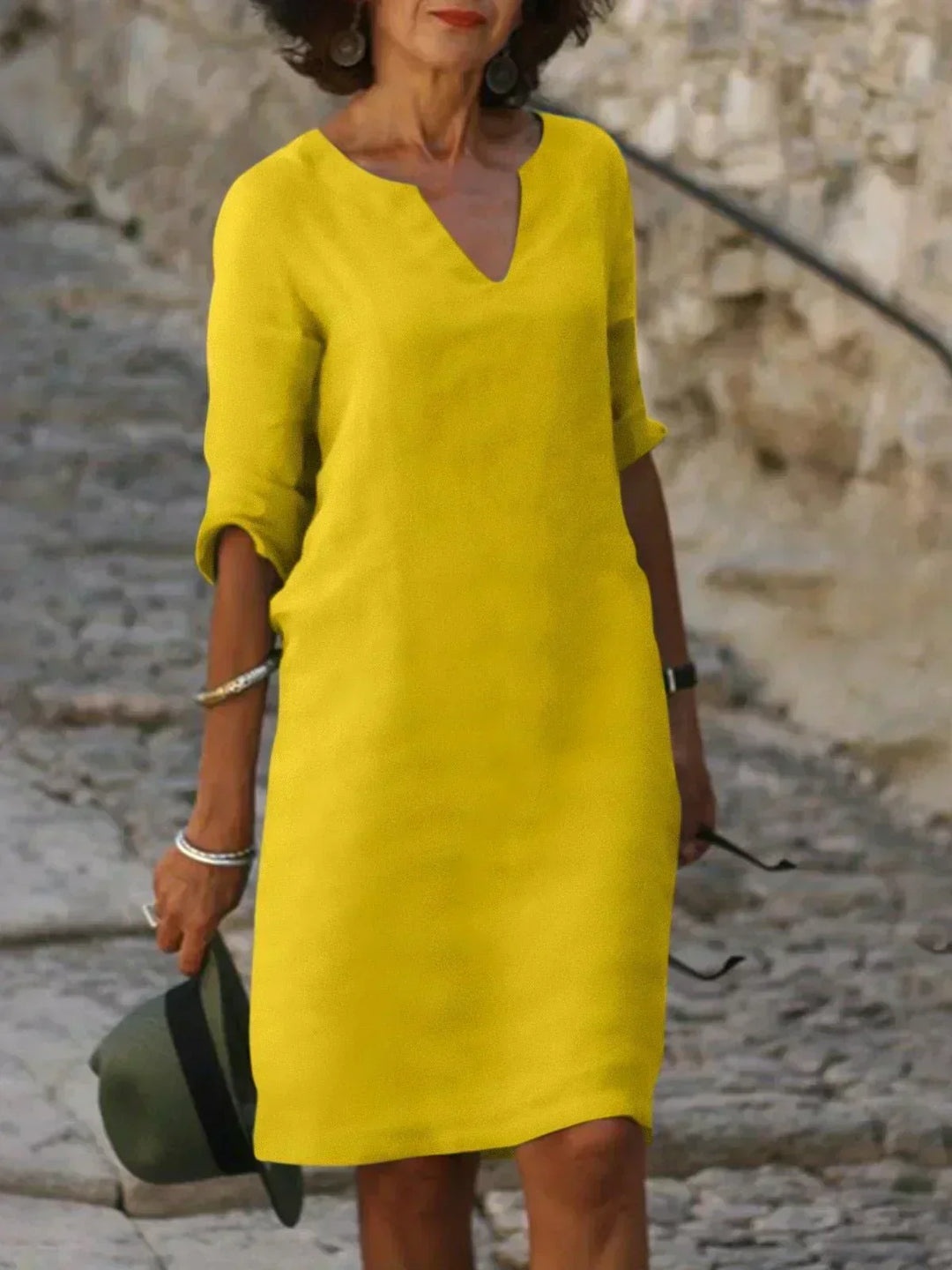 Beatrice™ - Kleid mit eleganten V-Ausschnitt-Details