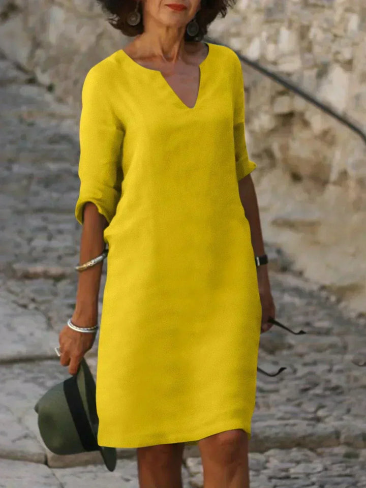 Beatrice™ - Kleid mit eleganten V-Ausschnitt-Details
