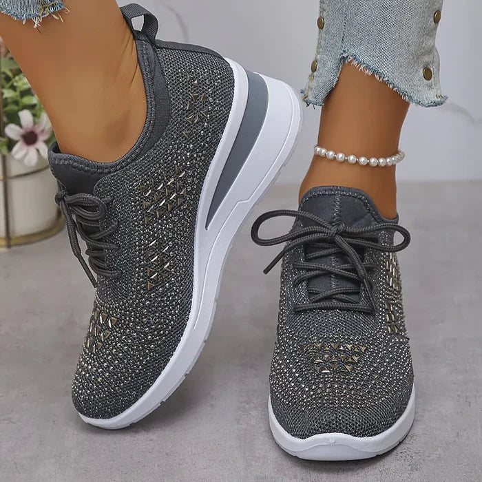 Giselle™ – Orthopädische Sneaker mit funkelnden Strasssteinen