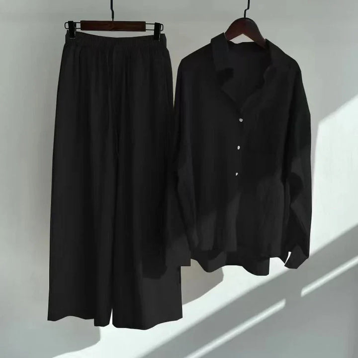 Solène™ - Elegantes 2-teiliges Leinen-Set für mühelosen Stil